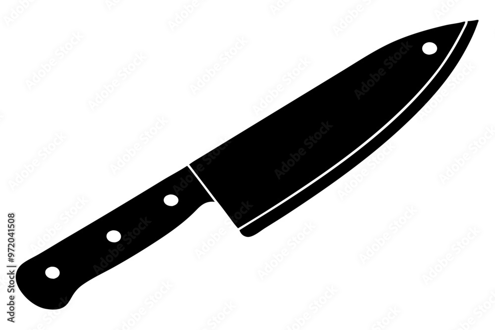 Butcher knife silhouette vector illustration Butcher knife silhouette vector illustration