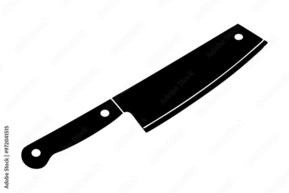 Butcher knife silhouette vector illustration Butcher knife silhouette vector illustration