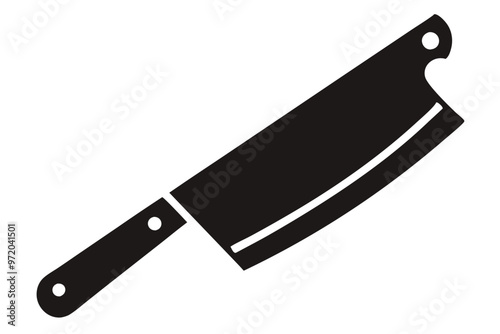 Butcher knife silhouette vector illustration 