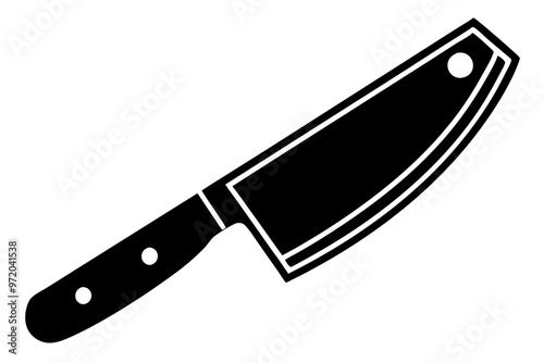 Butcher knife silhouette vector illustration 