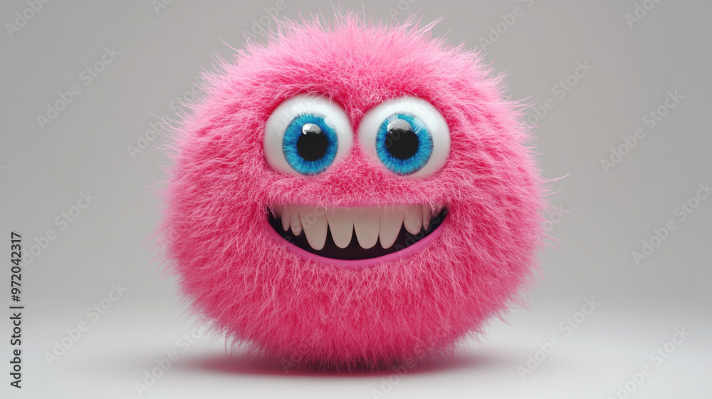 Pink Fuzzy Monster. Pink Fuzzy Monster.