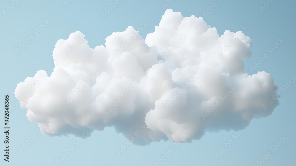 Fototapeta premium White cloud on transparent background, isolated cloud for design overlay