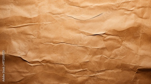 Soft and natural kraft paper texture displayed horizontally