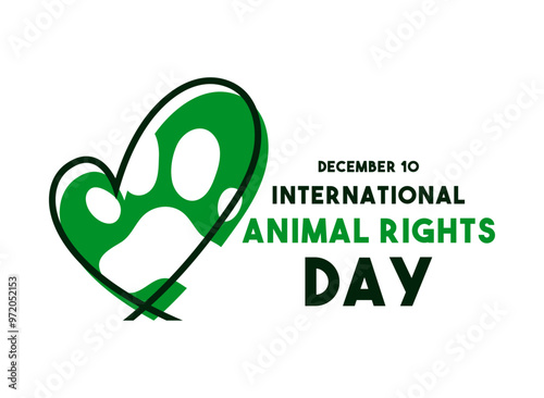 Billede på lærred International Animal Rights Day. December 10.