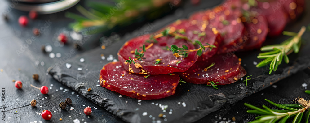 Sliced Cured Meat with Herbs Sliced Cured Meat with Herbs