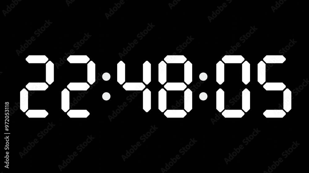 22:48 - 60 Second Full-Screen Countdown Timer with 7-Segment Display | 10:48 PM (Ten O'Clock Forty-Eight Minutes) | Twenty-Two O'Clock, Forty-Eight Minutes 22:48 - 60 Second Full-Screen Countdown Timer with 7-Segment Display | 10:48 PM (Ten O'Clock Forty-Eight Minutes) | Twenty-Two O'Clock, Forty-Eight Minutes