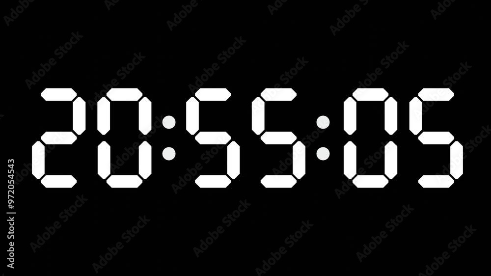 20:55 - 60 Second Full-Screen Countdown Timer with 7-Segment Display | 8:55 PM (Eight O'Clock Fifty-Five Minutes) | Twenty O'Clock, Fifty-Five Minutes 20:55 - 60 Second Full-Screen Countdown Timer with 7-Segment Display | 8:55 PM (Eight O'Clock Fifty-Five Minutes) | Twenty O'Clock, Fifty-Five Minutes