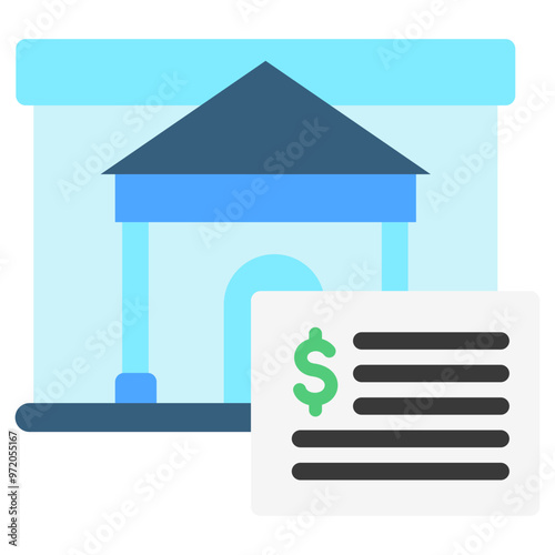 Government Bond multi color icon. related to education, business, economy, financial theme. best for UI, UX, app and web development.