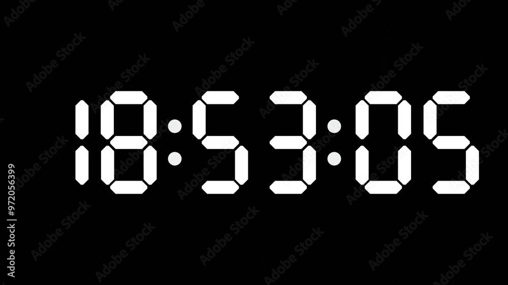 18:53 - 60 Second Full-Screen Countdown Timer with 7-Segment Display | 6:53 PM (Six O'Clock Fifty-Three Minutes) | Eighteen O'Clock, Fifty-Three Minutes 18:53 - 60 Second Full-Screen Countdown Timer with 7-Segment Display | 6:53 PM (Six O'Clock Fifty-Three Minutes) | Eighteen O'Clock, Fifty-Three Minutes