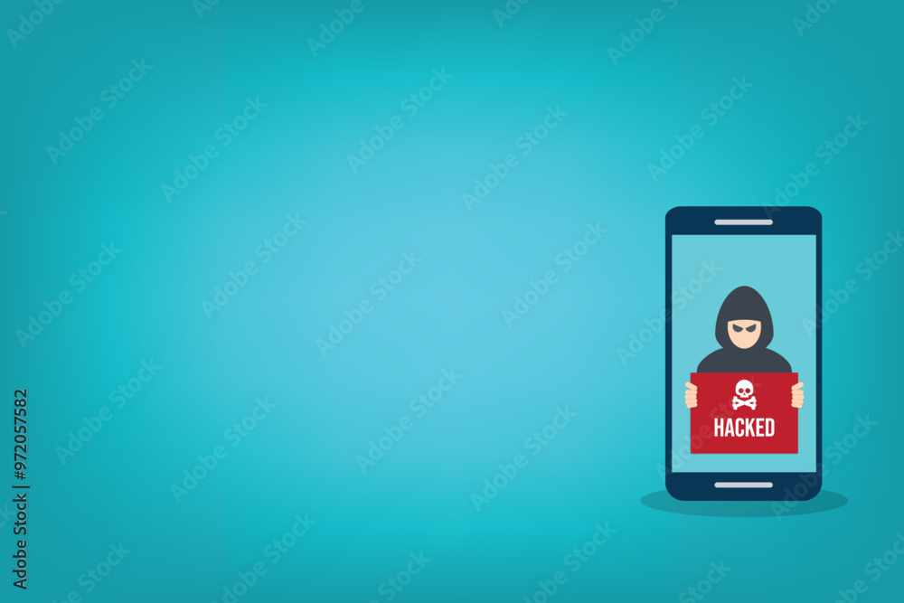 Hacker with hacked note on mobile phone , stealing confidential data, personal information and credit card detail. Hacking concept. Hacker with hacked note on mobile phone , stealing confidential data, personal information and credit card detail. Hacking concept.