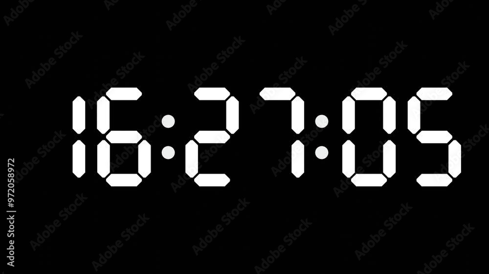 16:27 - 60 Second Full-Screen Countdown Timer with 7-Segment Display | 4:27 PM (Four O'Clock Twenty-Seven Minutes) | Sixteen O'Clock, Twenty-Seven Minutes 16:27 - 60 Second Full-Screen Countdown Timer with 7-Segment Display | 4:27 PM (Four O'Clock Twenty-Seven Minutes) | Sixteen O'Clock, Twenty-Seven Minutes