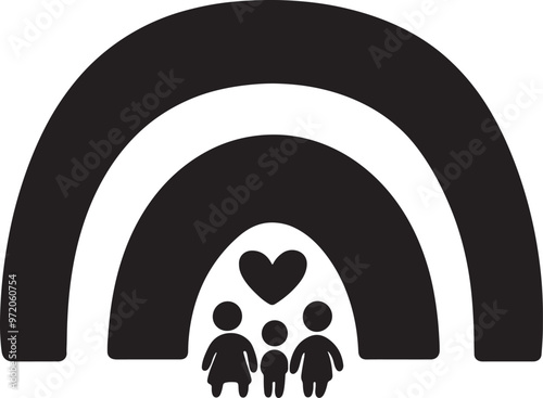 Free photo close-up paper cut family concept