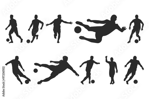 Soccer players Silhouettes, Soccer Ball Eps, Soccer Monogram Svg,