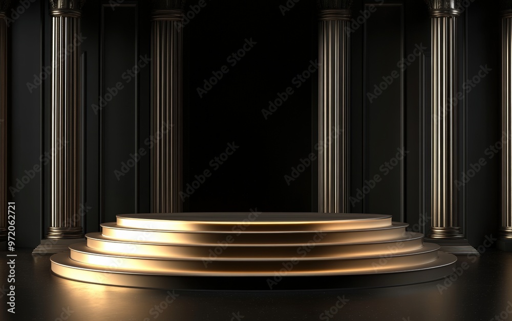 3d Podium background platform product mockup
