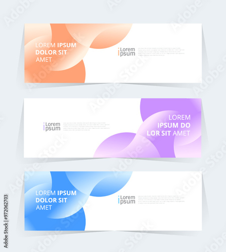 Geometric banner design with Vector presentation template.