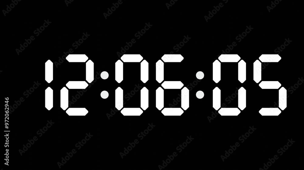 12:06 - 60 Second Full-Screen Countdown Timer with 7-Segment Display | 12:06 PM (Twelve O'Clock Six Minutes) | Twelve O'Clock, Six Minutes 12:06 - 60 Second Full-Screen Countdown Timer with 7-Segment Display | 12:06 PM (Twelve O'Clock Six Minutes) | Twelve O'Clock, Six Minutes