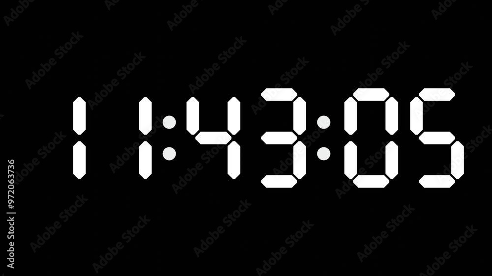 11:43 - 60 Second Full-Screen Countdown Timer with 7-Segment Display | 11:43 AM (Eleven O'Clock Forty-Three Minutes) | Eleven O'Clock, Forty-Three Minutes 11:43 - 60 Second Full-Screen Countdown Timer with 7-Segment Display | 11:43 AM (Eleven O'Clock Forty-Three Minutes) | Eleven O'Clock, Forty-Three Minutes