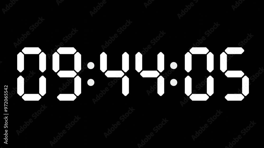 09:44 - 60 Second Full-Screen Countdown Timer with 7-Segment Display | 9:44 AM (Nine O'Clock Forty-Four Minutes) | Nine O'Clock, Forty-Four Minutes 09:44 - 60 Second Full-Screen Countdown Timer with 7-Segment Display | 9:44 AM (Nine O'Clock Forty-Four Minutes) | Nine O'Clock, Forty-Four Minutes