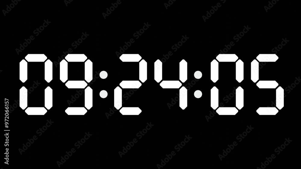 09:24 - 60 Second Full-Screen Countdown Timer with 7-Segment Display | 9:24 AM (Nine O'Clock Twenty-Four Minutes) | Nine O'Clock, Twenty-Four Minutes 09:24 - 60 Second Full-Screen Countdown Timer with 7-Segment Display | 9:24 AM (Nine O'Clock Twenty-Four Minutes) | Nine O'Clock, Twenty-Four Minutes