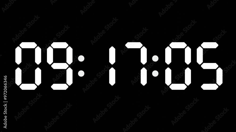 09:17 - 60 Second Full-Screen Countdown Timer with 7-Segment Display | 9:17 AM (Nine O'Clock Seventeen Minutes) | Nine O'Clock, Seventeen Minutes 09:17 - 60 Second Full-Screen Countdown Timer with 7-Segment Display | 9:17 AM (Nine O'Clock Seventeen Minutes) | Nine O'Clock, Seventeen Minutes