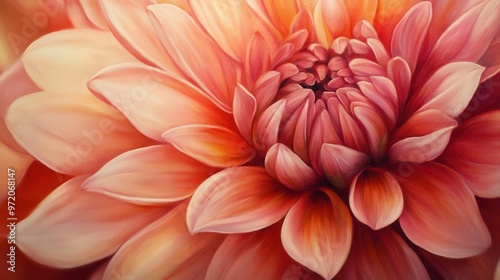 A stunning close-up of a pink dahlia flower, showcasing its intricate petals and vibrant colors in a soft, artistic presentation.