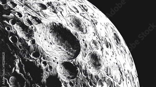 Moon Surface Sketch.
