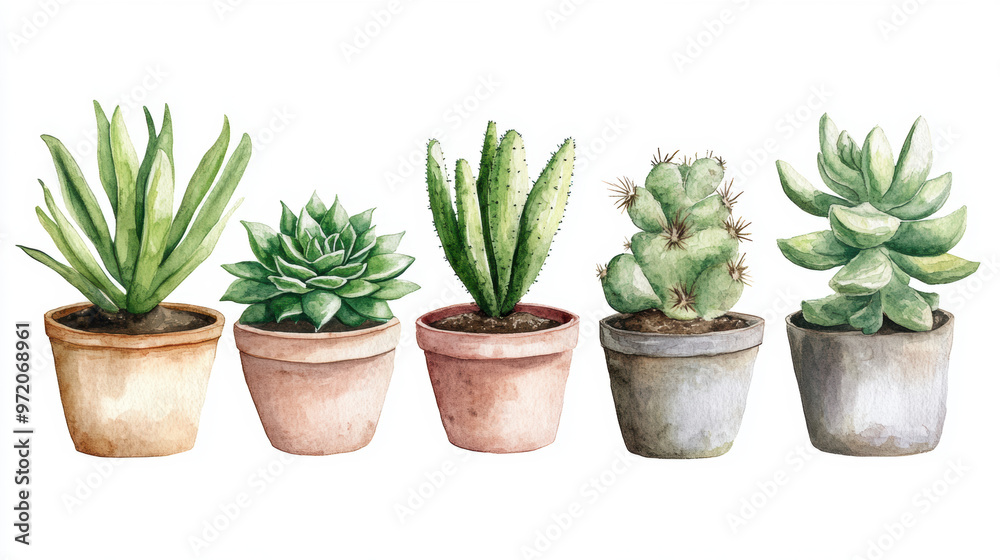 Succulents in Pots. Succulents in Pots.
