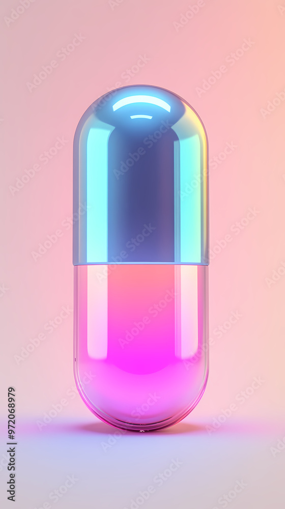 Colorful transparent capsule medicine concept Colorful transparent capsule medicine concept