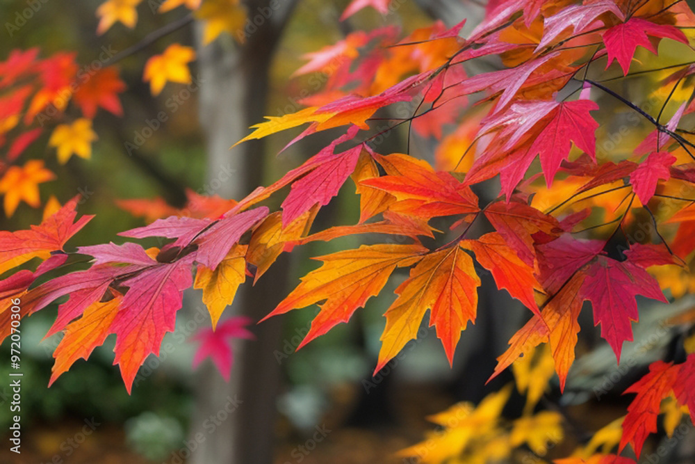 close-up Beautiful Colorful Autumn Leaves in motion close-up Beautiful Colorful Autumn Leaves in motion