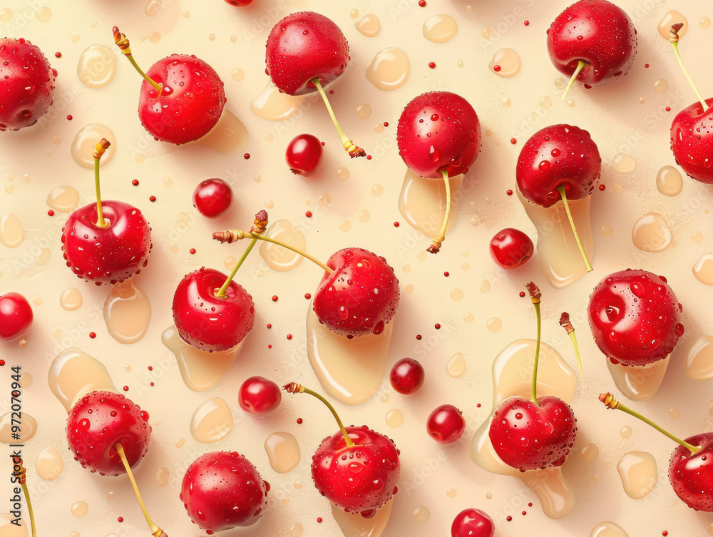 cherry fruits background cherry fruits background