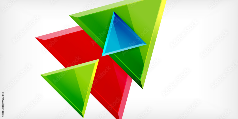 Triangle glass shapes geometric abstract background. Vector Illustration For Wallpaper, Banner, Background, Card, Book Illustration, landing page