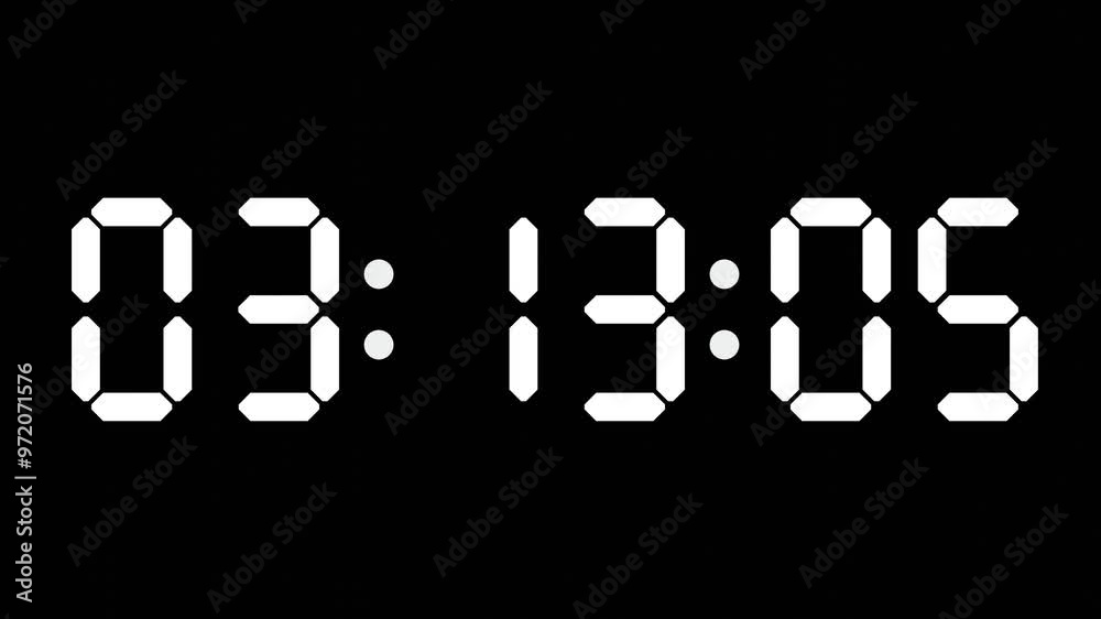 03:13 - 60 Second Full-Screen Countdown Timer with 7-Segment Display | 3:13 AM (Three O'Clock Thirteen Minutes) | Three O'Clock, Thirteen Minutes 03:13 - 60 Second Full-Screen Countdown Timer with 7-Segment Display | 3:13 AM (Three O'Clock Thirteen Minutes) | Three O'Clock, Thirteen Minutes
