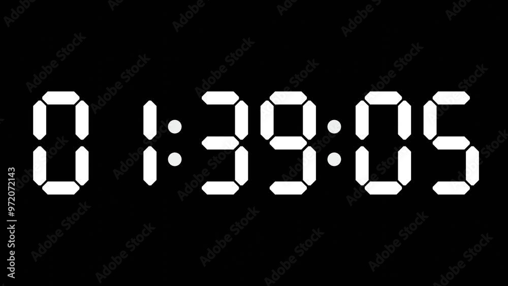 01:39 - 60 Second Full-Screen Countdown Timer with 7-Segment Display | 1:39 AM (One O'Clock Thirty-Nine Minutes) | One O'Clock, Thirty-Nine Minutes 01:39 - 60 Second Full-Screen Countdown Timer with 7-Segment Display | 1:39 AM (One O'Clock Thirty-Nine Minutes) | One O'Clock, Thirty-Nine Minutes
