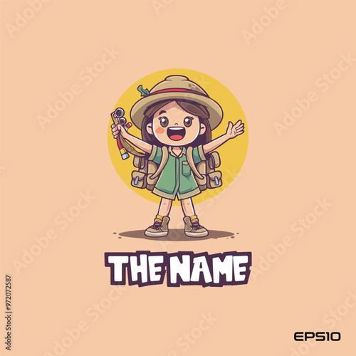 The adventurer kids logo, vector, mascot, character, cartoon, illustration, eps10