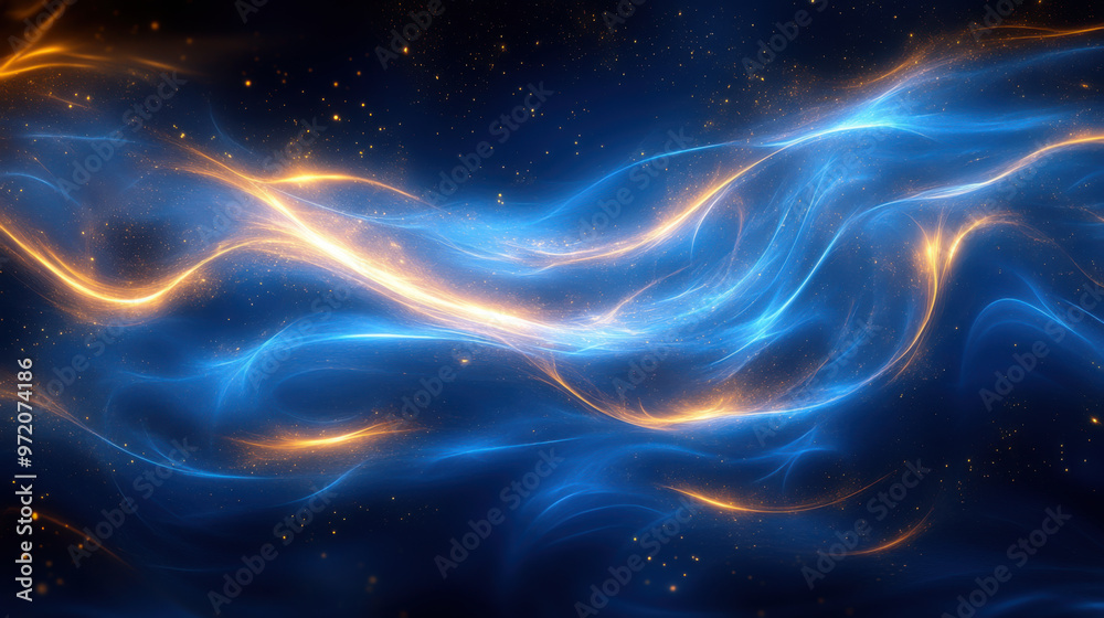 Bright speed blue light lines and shimmer over black background Bright speed blue light lines and shimmer over black background