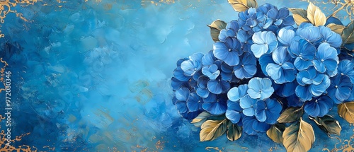 Elegant hydrangeas in Chinese style photo