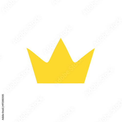 yellow crown isolated vector without background