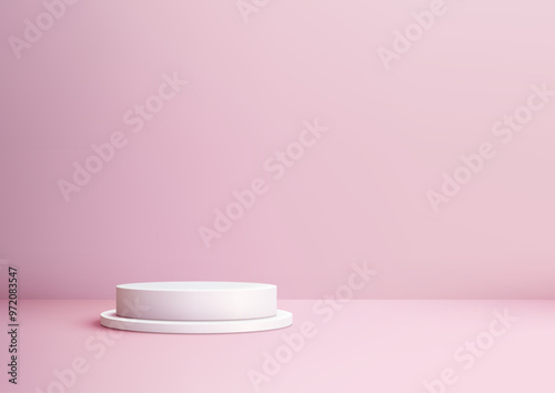 Minimalist 3D White Podium ...
