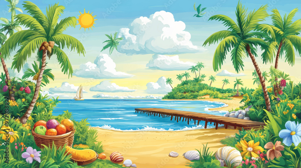 Obraz premium Tropical Beach Paradise.