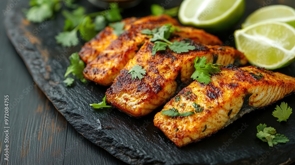 Indian Fish Fry, showcasing a flavorful and crispy dish with traditional spices and seasonings. This image highlights the golden-brown, perfectly fried fish, capturing the essence of Indian cuisine Indian Fish Fry, showcasing a flavorful and crispy dish with traditional spices and seasonings. This image highlights the golden-brown, perfectly fried fish, capturing the essence of Indian cuisine