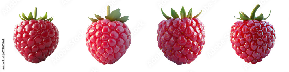 3D of a raspberry on a transparent background. 3D of a raspberry on a transparent background.