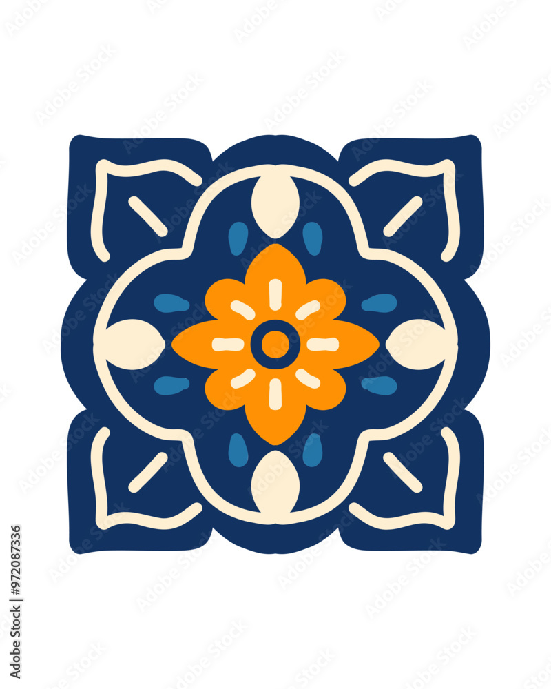 Oriental floral ornament. Oriental floral ornament.