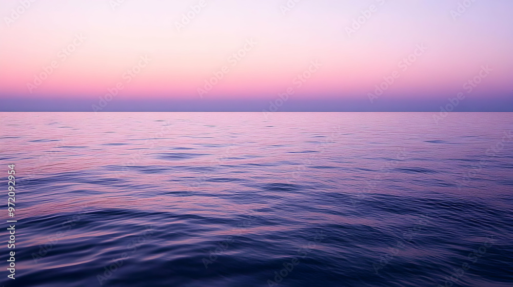 Calm Sea at Sunset with Pink and Purple Sky Calm Sea at Sunset with Pink and Purple Sky