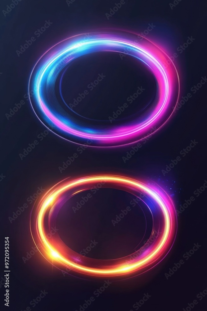 Three Circular Neon Lights Three Circular Neon Lights