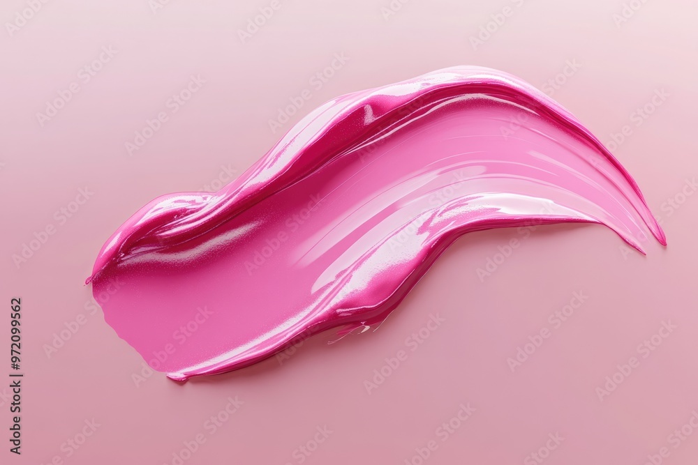 Pink liquid gel cosmetic for smudge free makeup. Pink liquid gel cosmetic for smudge free makeup.