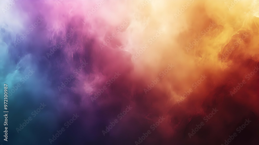 Abstract Colorful Smoke Background with Gradient Transition