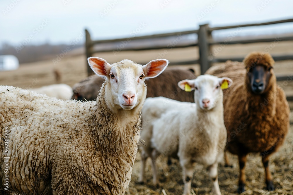 Fototapeta premium A skilled veterinarian enhances humane livestock management through the careful castration of farm animals, captured in a striking high-quality image.