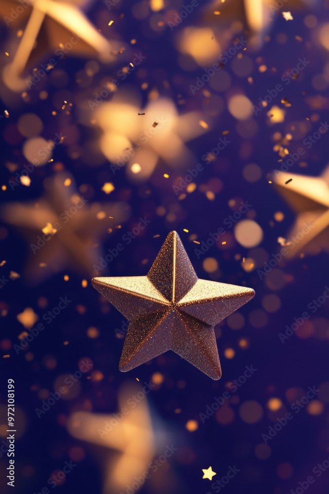 Floating Gold Stars Floating Gold Stars