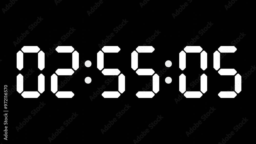 02:55 - 60 Second Full-Screen Countdown Timer with 7-Segment Display | 2:55 AM (Two O'Clock Fifty-Five Minutes) | Two O'Clock, Fifty-Five Minutes 02:55 - 60 Second Full-Screen Countdown Timer with 7-Segment Display | 2:55 AM (Two O'Clock Fifty-Five Minutes) | Two O'Clock, Fifty-Five Minutes