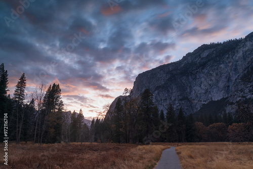 El Capitan from Cook's Meadow at Yosemite Valley. Yosemite National Park, California, USA. photo